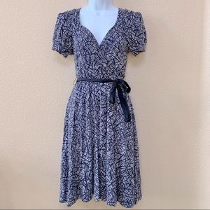 Anthropologie Ric Rac Faux Wrap Swing Dress XS